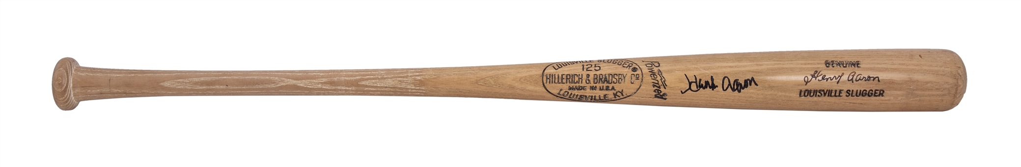 Hank Aaron Twice-Signed Hillerich & Bradsby A99 Game Model Bat (PSA/DNA & JSA) 